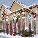 8pcs Christmas Windsocks Outdoor Hanging Decorations with Tassels Snowman Yard Decorations for Outside 3.3ft Xmas Decorative Signs for Wall Tree Home Lawn Yard Party Supplies Garden Decor