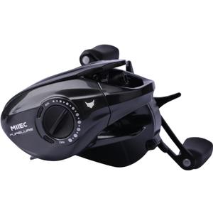 PURELURE MIIEC BFS Baitcaster Reels - Single Mode DC Fishing Reels Nylon Frame Electronic Brake Band Sound Baitcasting Fishing Reel 8.5:1 Gear Ratio 11lb Drag, 5oz Lightweight Bait Finesse System