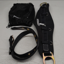 Tongue Buckle Body Belt With Hot-Pressing Waist Pad and 2 Side D-Rings Personal Protective Equipment Safety Harness | Waist Fitting Size 30'' to 45'' for Work Positioning, Restraint