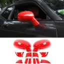 Voodonala for Challenger Rearview Mirror Cover Side Mirror Trim Shell Cover Decoration Trim for 2009-2024+Dodge Challenger Exterior Accessories ASB Red, 11pcs