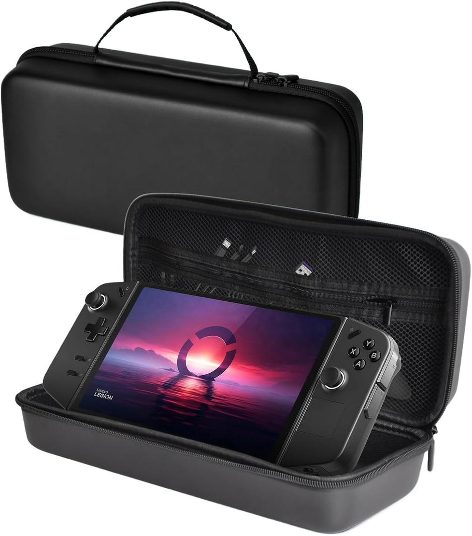 Travel Carrying Case Bag for Lenovo Legion Go 8.8" Handheld,Stand EVA Hard Shell Cover with Pocket for Lenovo Legion Go Gaming,Cable,Charger & Card(Black)