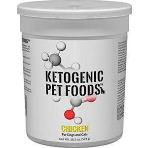 Ketogenic Pet Foods - Chicken - High Protein, High Fat, Low Carb, Natural Dog & Cat Food - 18.5 oz. Canister