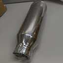 2.5 to 4 Inch Exhaust Tip 2.5"Inlet to 4"Outlet Exhaust Tips 12" Length Muffler Tip 304 Stainless Steel Tailpipe Diesel Exhaust Tip Double Wall Polished Slant Cut Clamp On (Sliver)