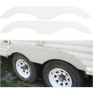 ECOTRIC RV Fender Skirt Replacement Tandem Trailer for RVs Campers and Trailers - White