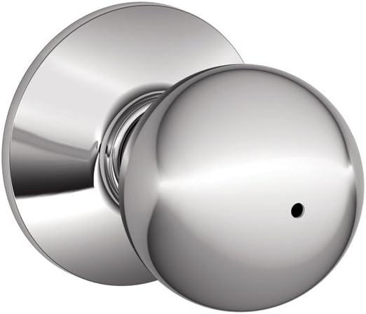SCHLAGE F40ORB625 Orbit Privacy Knob, Bright Chrome