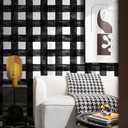 5 x Black and White Checkered Peel and Stick Wallpaper Modern Gingham Wall Paper Plaid Removable Contact Paper Self Adhesive Wallpapers for Bedroom Bathroom Shelf Liner Vinyl 17.3" x 78.7"