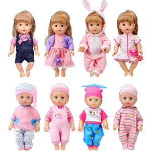 8-Sets Alive Baby-Doll-Clothes for 12 inch Baby Dolls 10-11-12 inch Handmade Clothing Lovely Hat Dress and Outfits Accessories Christmas Birthday for Little Girl
