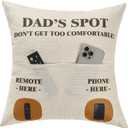 FUTEI Dad'Spot Throw Pillow Covers 18x18 Inch Set of 1 Christmas Holiday Home Decor for Couch Bed Living Room