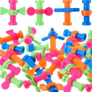 24 Pieces Sensory Fidget Toys Pencil Fidgets Plastic Pencil Topper Colorful Fidget Pen Flipper Pencils Top Fidgets for ADHD, Autism, Anxiety & Stress Relief Special Education Needs Classroom