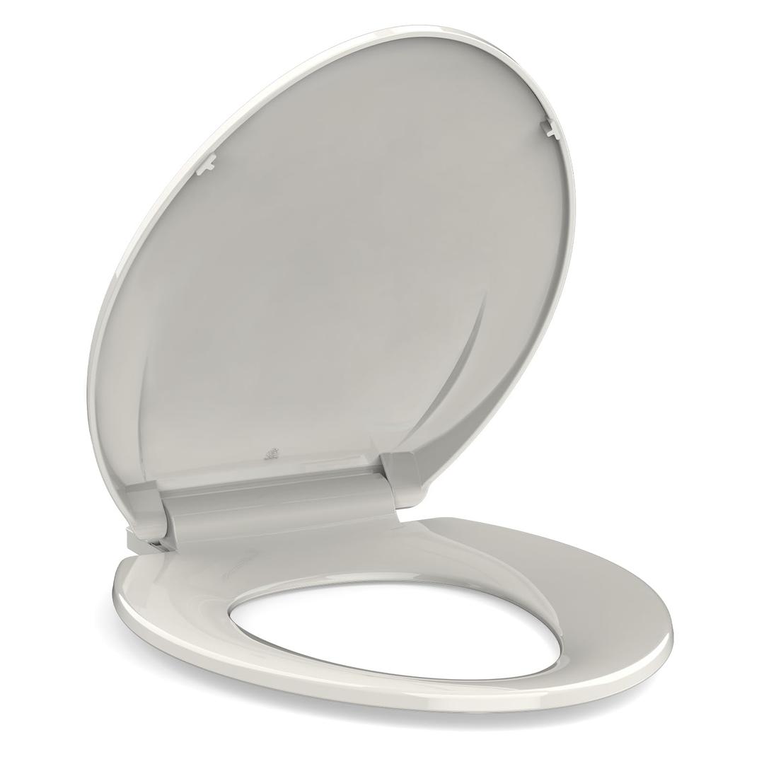 Toilet Seat, Elongated Toilet Seat with Quick-Release And Quick-Attach, Plastic Toilet Seat with Soft Close, Never Loosen, Easy Install and clean - Fits Most Elongated Toilets Biscuit