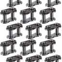15pcs #40 Roller Chain Connecting Links, Heavy Duty Manganese Steel Master Connector, Master Link Connector for Mini Bikes Bicycles Motorcycles Home Industrial Machinery