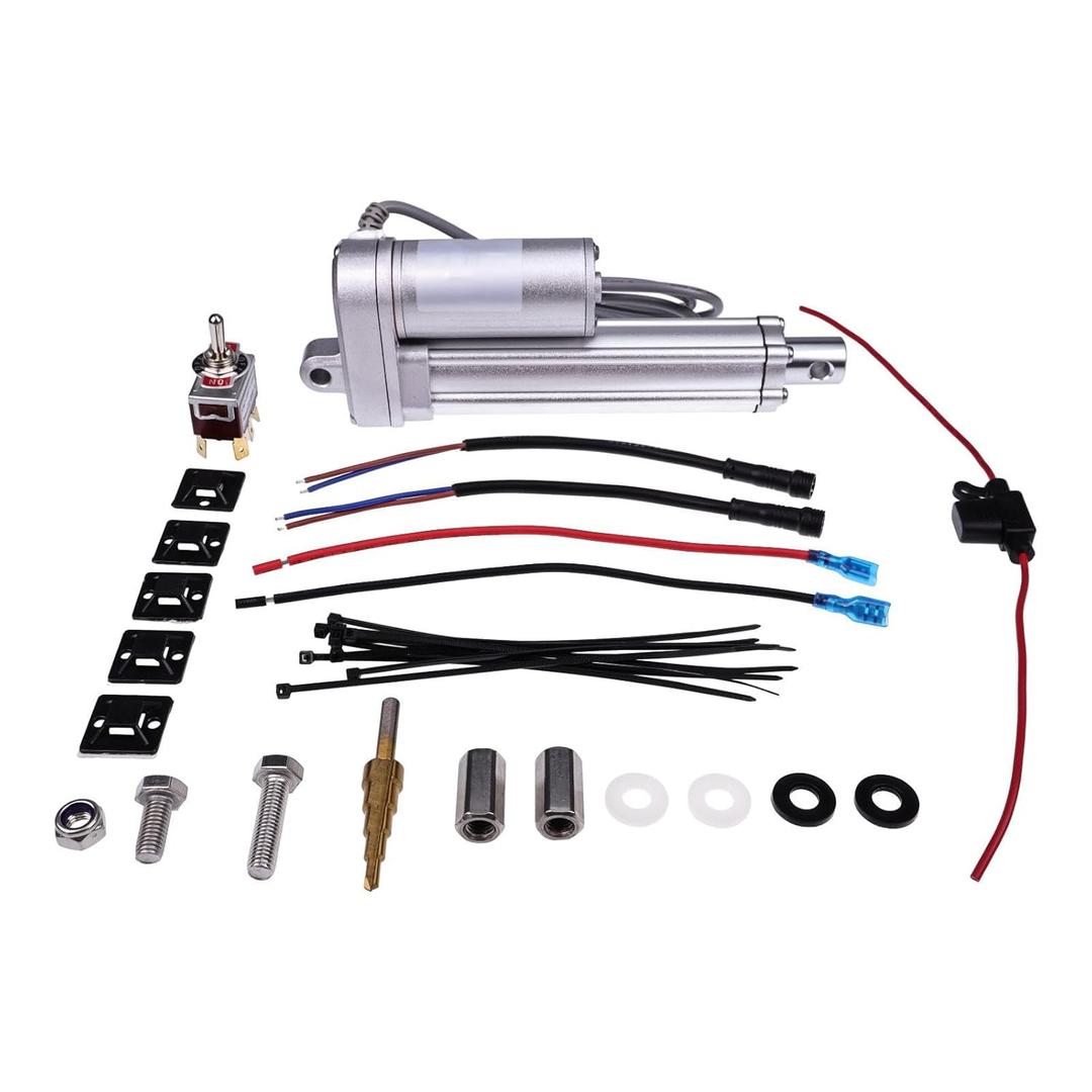 HOLDWELL 12V Actuator Electric Chute Control Kit Compatible with John Deere 47'' and 54" Snow Blowers