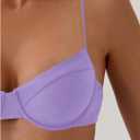 SweatyRocks Women's 2 Piece Bikini Set Spaghetti Strap High Cut Push Up Underwire Swimsuit (Purple, S)