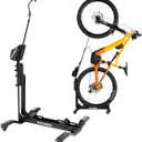 RTR BIKES Brutus Up Pro Mobile Vertical Bike Stand Rolling Garage Rack with E-Bike Charger Mount Heavy Duty 66 lbs Capacity Fits 24-29" Wheels & 3.5" Tires Made in EU