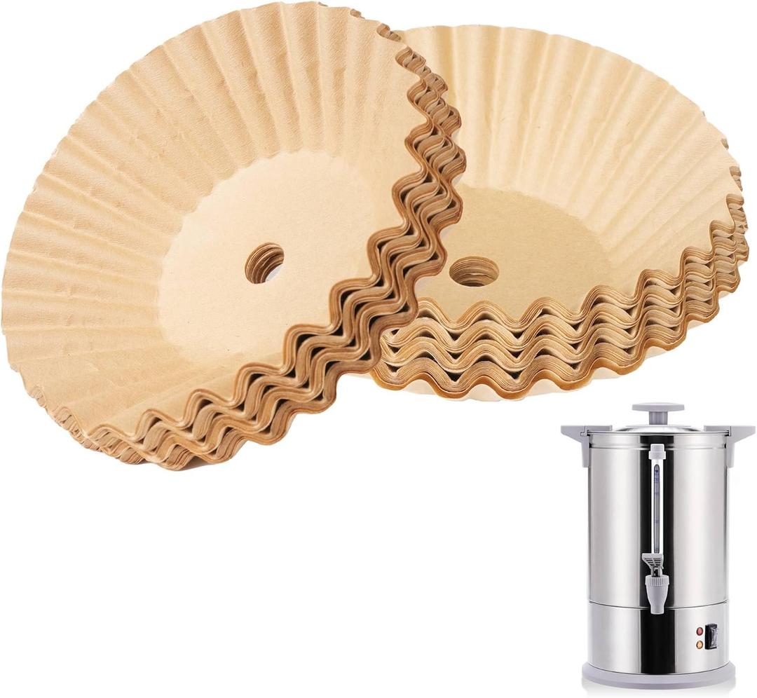 Large Coffee Filters Compatible with Sybo Commercial Coffee Maker, 120 Pcs Perforated Basket Filter Paper for Sybo 50 Cup