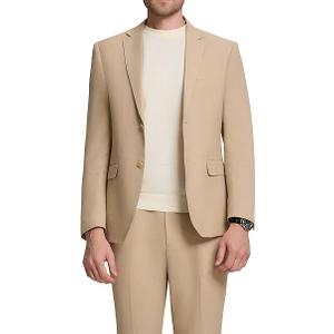 Mens Knit Suit Set 2 Pieces Slim Fit 2 Button Suit Blazer Pants Lightweight Casual Tuxedo Men for Wedding Prom, Size 46 LG