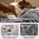 Bedsure SupportMax Calming Dog Beds Large Sized Dog - 36in Donut Washable Large Pet Bed,Anti-Slip Removable Cover,420GSM Round Anti-Anxiety Fluffy Plush Faux Fur Bed, Fits up to 80 lbs Pets