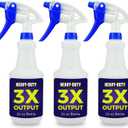 3X High Output Heavy Duty Spray Bottles for Cleaning Solutions, 3 Pack, 24 oz Commercial, Industrial Spray Bottles for Household Cleaning and Car Detailing.