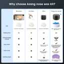 Nose Wax Kit Men, Nose Ear Hair Waxing Kit with 100g Wax, 56 Pcs Accessories, Nose Ear Hair Removal Kit, USB Fast Heat, Smart Constant Temp, Upgraded Size, Multi-Accessories,