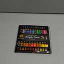 Acrylic Paint Set Canvas Art Paints 24 Colors Perfect Paint Finish (0.41oz, 12 ml) With 3 Brushes - Painting Canvas, Paper, Wood, Rock, MDF, Ceramic & Fabric