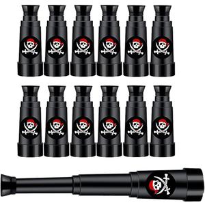 Plastic Pirate Telescopes Bulk Kids Pirate Party Supplies Mini Pirate Spyglass for Pirate Birthday Party Toys Halloween Treasure Hunt Pretend Play (24)