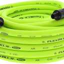 Flexzilla Air Hose, 3/8 in. x 50 ft., 1/4 in. MNPT Fittings, Heavy Duty, Lightweight, Hybrid, ZillaGreen - HFZ3850YW2