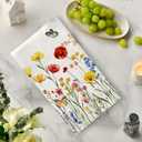 Spring Kitchen Towels Decorative Set Easter Butterfly Dish Towels Summer Birds Flowers Decor Jesus Spring Decorations for Home Party