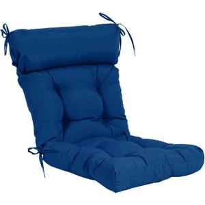 QILLOWAY Indoor/Outdoor High Back Chair Cushion,Spring/Summer Seasonal All Weather Replacement Cushions. (Royal Blue)