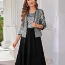 GRACE KARIN 2025 Mother of The Bride Dresses Wedding Guest Party Dress Two Piece Dress (Black, XXL)