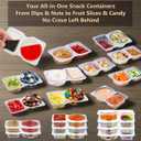 30 Sets Reusable Snack Containers Double Compartment Snackle Box Container with Lids - Leak-Proof BPA-Free Food Storage, Condiments Portion Control Dip Cups for Kids School Lunches, Meal Prep, Takeout