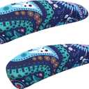 Smiry Stretch Printed Office Chair Armrest Covers, 2 Pcs Soft Fit Removable Washable Computer Desk Chair Arm Covers Protector, Blue Green