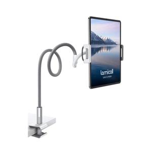 Lamicall Gooseneck Tablet Holder Mount : Flexible Arm Clip Tablet Stand for Bed, Desk Mount Gifts, Compatible with iPad Pro 11", Mini Air, Galaxy Tabs More 4.7 to 10.5" Phones and Tablets