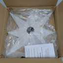 16 inch Flush Mount Ceiling Light with Pull Chain On/Off Switch, White Star Ceiling Light Fixtures, Farmhouse Modern Lighting for Hallway, Entryway, Porch, Study, Bedroom, Stair, Kitchen, Bathroom