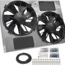 Derale Performance 16927 Gray/Black High Output Dual Radiator Fan