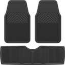 ClimaTex Heavy Duty Car, Truck, Van, and SUV Automotive Floor Mat for Floor Protection, Weatherproof Deep Channel No-Slip Front and Back Seat Liner Mats, 3 Piece Set, Black