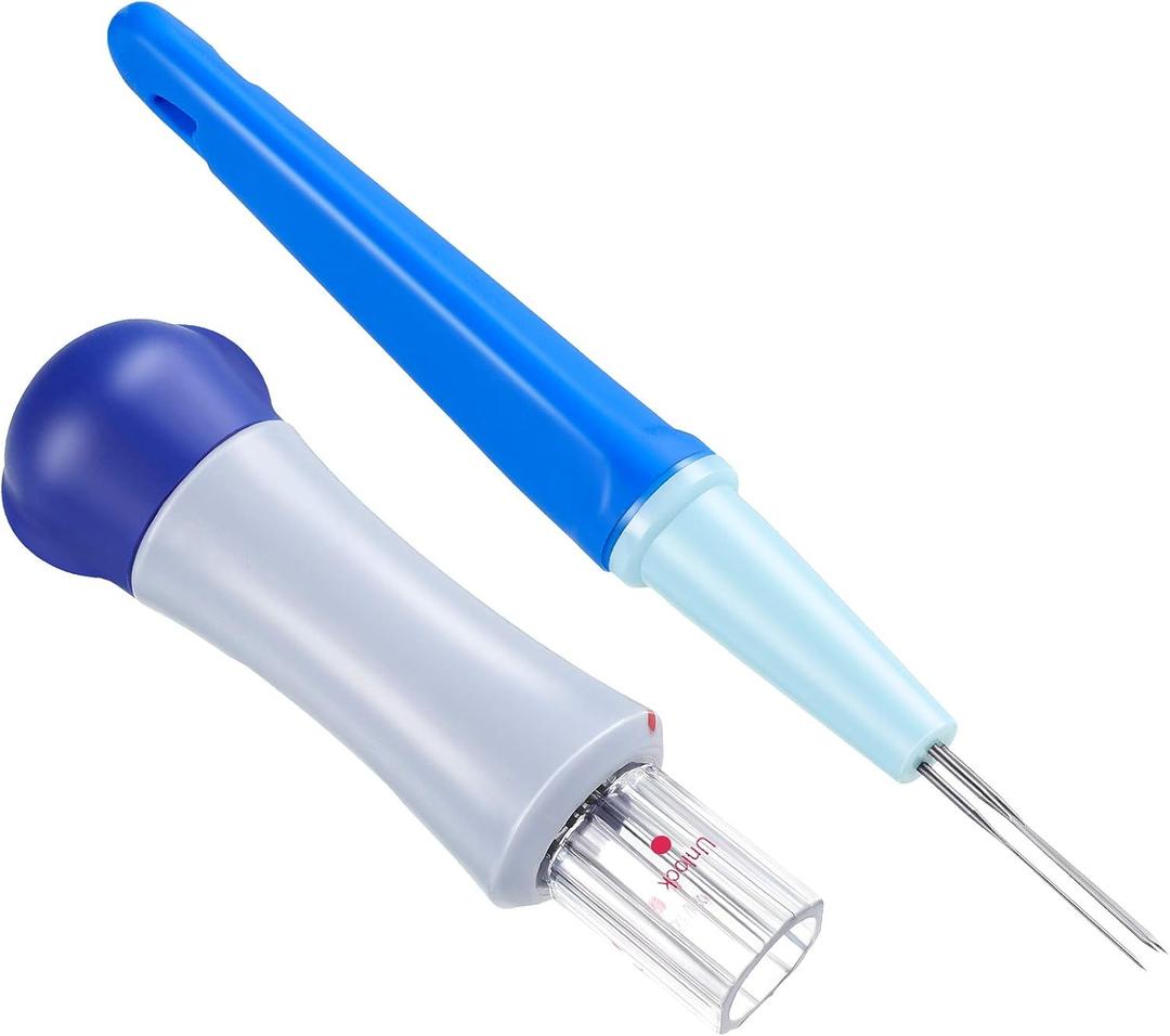 WILLBOND 2 Pack Needle Felting Tool Pen with 3 Needles Punch Style Tool with 7 Barbed Wool Accessories Wool Needle Felting for DIY Patchwork and Craft Making Felt