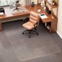 Office Chair Mat for Carpet, 45" x 53" Clear Desk Chair Mat with Lip, Heavy Duty Plastic Floor Protector for Low Pile Carpet, Smooth Easy Glide Under Desk for Office or Home