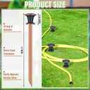 Tandefio 5 Pcs Garden Hose Guide Stake 17 Inch Heavy Duty Decorative Metal Water Hose Guide Stake for Garden, Lawn, Plants and Flower Beds