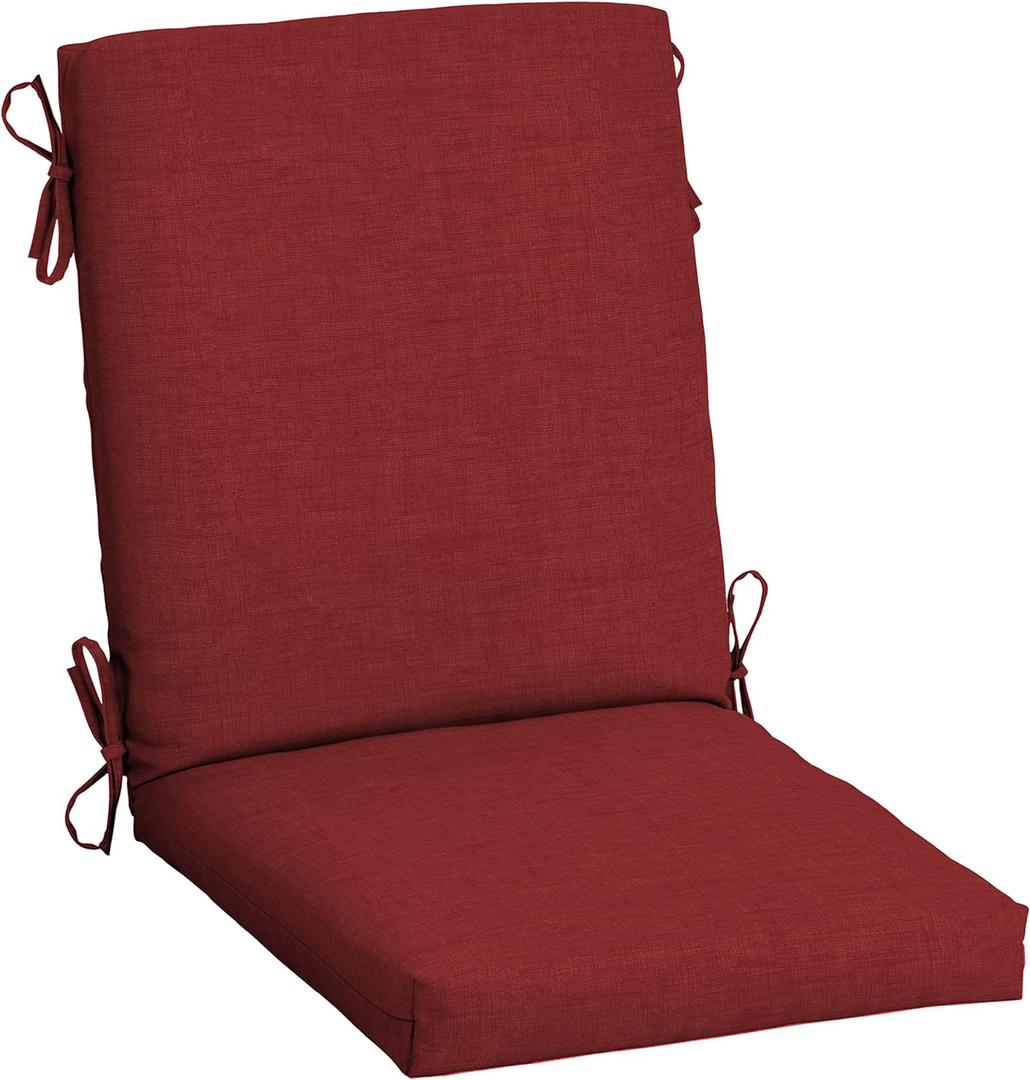Arden Outdoor Dining Chair Cushion, 20 x 20, Rain-Proof, Fade Resistant, Ruby Red Leala