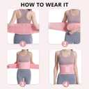 Breathable Lumbar Support Belt for Women - Adjustable Back Brace for Lower Back Pain, Sciatica, Herniated Disc, Scoliosis, Posture Correction & Heavy Lifting at Work(Black, Large)