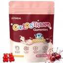 JUYIHEAL Colostrum Gummies, 1000 mg Grass Fed Colostrum Chews Colostrum Supplement for Gut Health, Hair Growth, Beauty, and Immune Support, Cherry Flavor 60 Servings, Pack Of 4