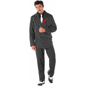 Morph 1920s Mens Gangster Costume, Roaring 20s Mobster Outfit for Men, Vintage Style Party Attire (Large, Black) Morph 1920s Mens Gangster Costume, Roaring 20s Mobster Outfit for Men, Vintage Style Party Attire (Large, Black)