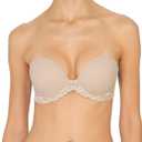 Natori Women's Feathers Strapless Plunge Multiway Bra (36DDD, Cafe)