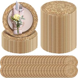 Aneco 100 Pack 12-Inch Round Woven Placemats