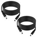 DC5.5x2.1mm 12V Male to Male Cable 18AWG Male to Male Extension Cable 12V Emergency Power 5521 Connector(16.4ft-2pcs)