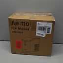 Aeitto Ice Maker Countertop 26lbs/24H, Ice Machine 8 Ice Cubes Ready in 6 Mins, 2 Sizes of Bullet Ice Portable Ice Makers with Basket & Scoop, Auto Self-Cleaning for Home/Kitchen/Office Stainless