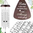 Sympathy Gift Wind Chimes for Outside - Memorial Wind Chimes for Loss of Loved One Mother Father, Memorial Gifts in Memory of Loved One, Breavement Gifts for Condolence Remembrance, Bronze (32'')