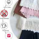 5 Yards 4.2" Cotton Pleated Eyelet Lace Trim for Sewing, Lace Fabric by The Yard for Dresses, Baby Clothes, Curtains, Pets Clothes (Beige)