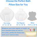 Luxury Oversized Bath Tub Pillow Fits All Bathtubs, Secure Support for Head,Neck,and Back Rest,Relaxing Spa Gifts for Women,Extra Thick & Soft,Anti-Slip Suction Cups,Washable