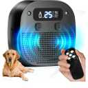 Dog Barking Control Devices, Anti Barking Device for Dogs with Remote Control, Ultrasonic & Sensor Technology, Rechargeable, Waterproof, Adjustable Modes & Frequencies, Bark Box Indoor Outdoor(Black)
